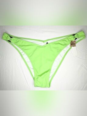 XXL Victoria's Secret Lime Green O-Ring Bathing Suit Bikini Bottoms